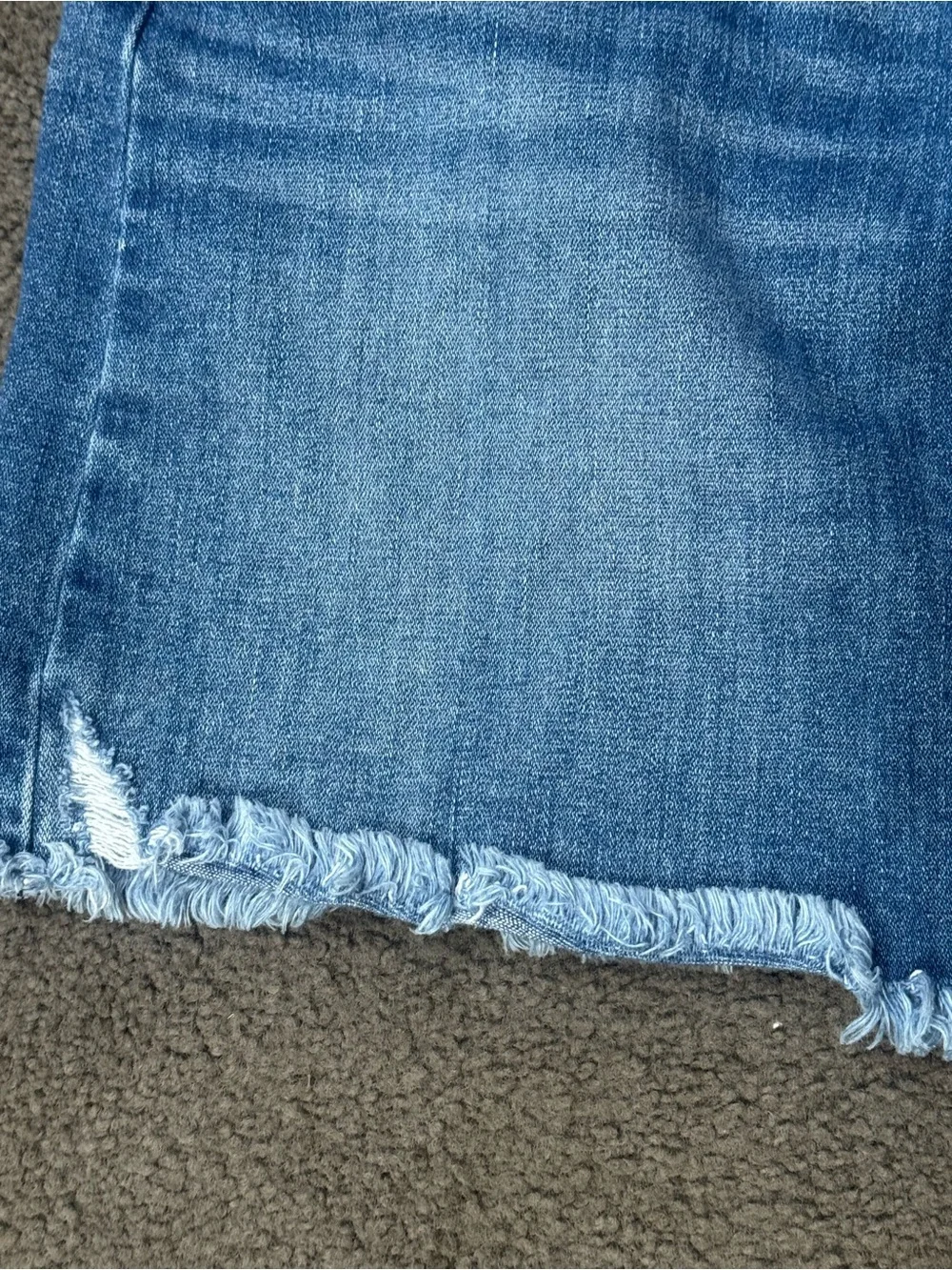 American Eagle Distressed Denim Mini Skirt Super Stretch X Size 4